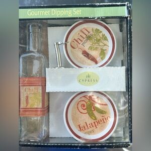 Cypress Gourmet 3 Pc Dipping Bowl Set Fiesta Flavor Chip Dip Serving Set NWT